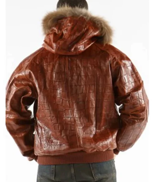 pelle pelle leather jacket chestnut croco leather jacket